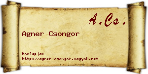 Agner Csongor névjegykártya